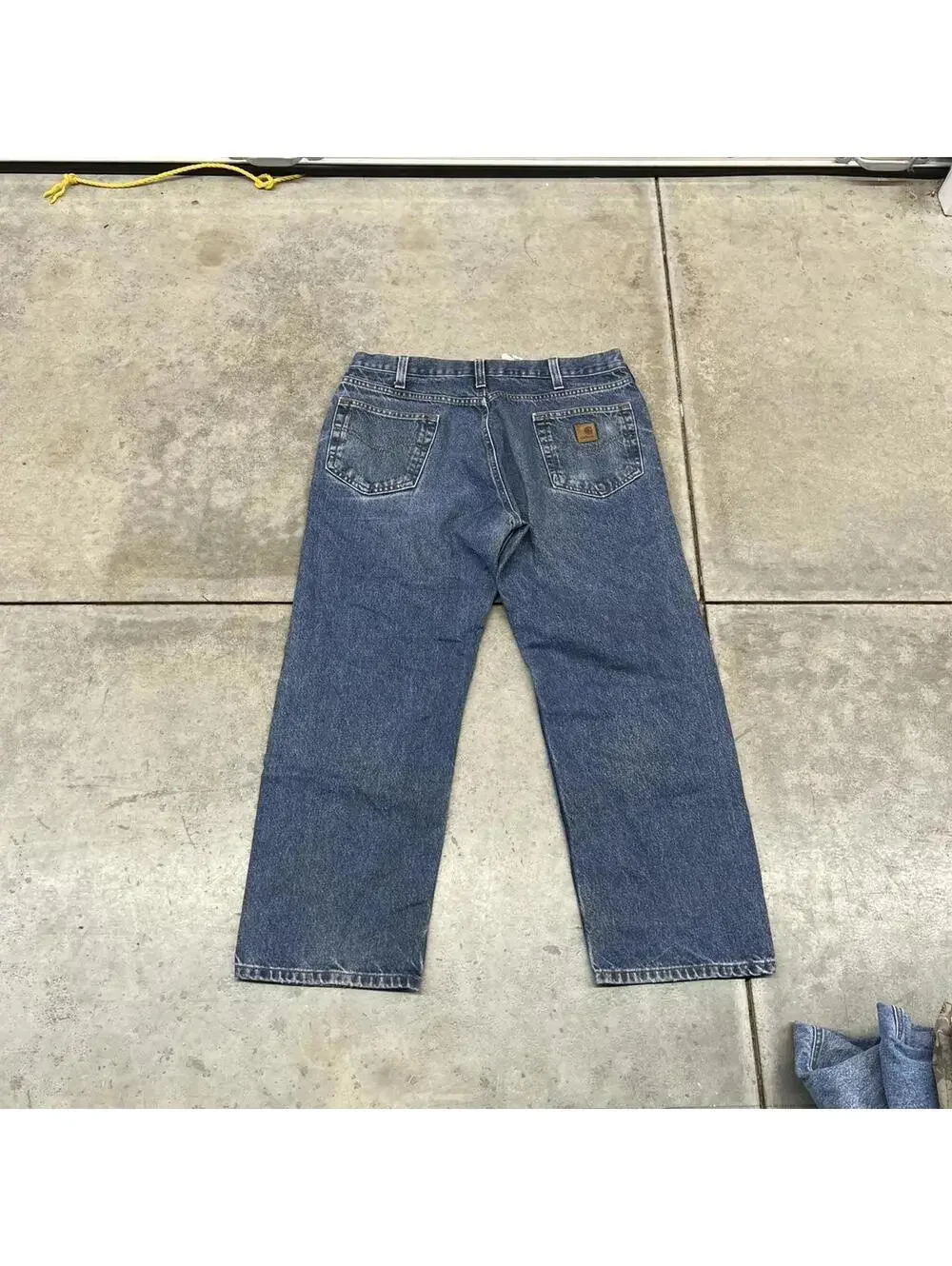 vintage carhartt faded blue relaxed baggy fit jeans size 36 x 28